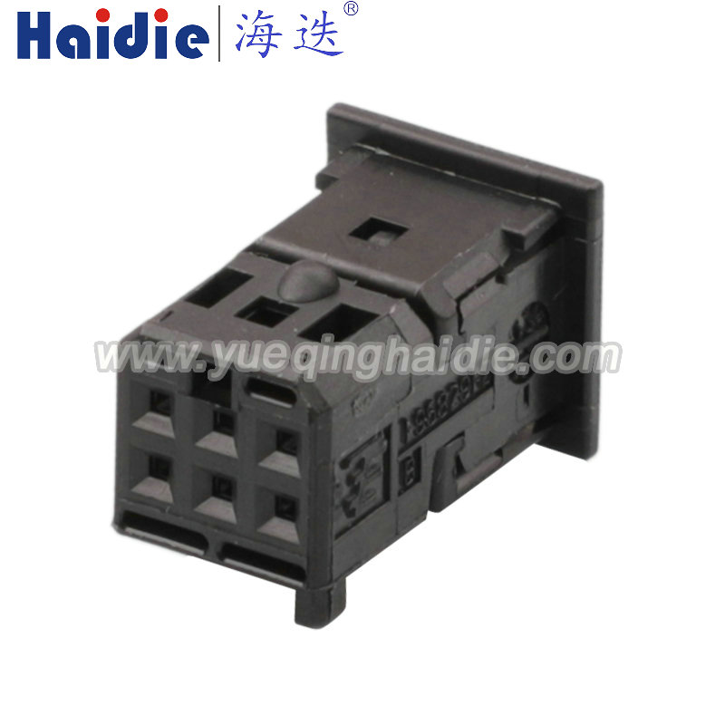 1-968291-2 6 Rectangular Connectors - Housings Receptacle Black 0.100" (2.54mm)