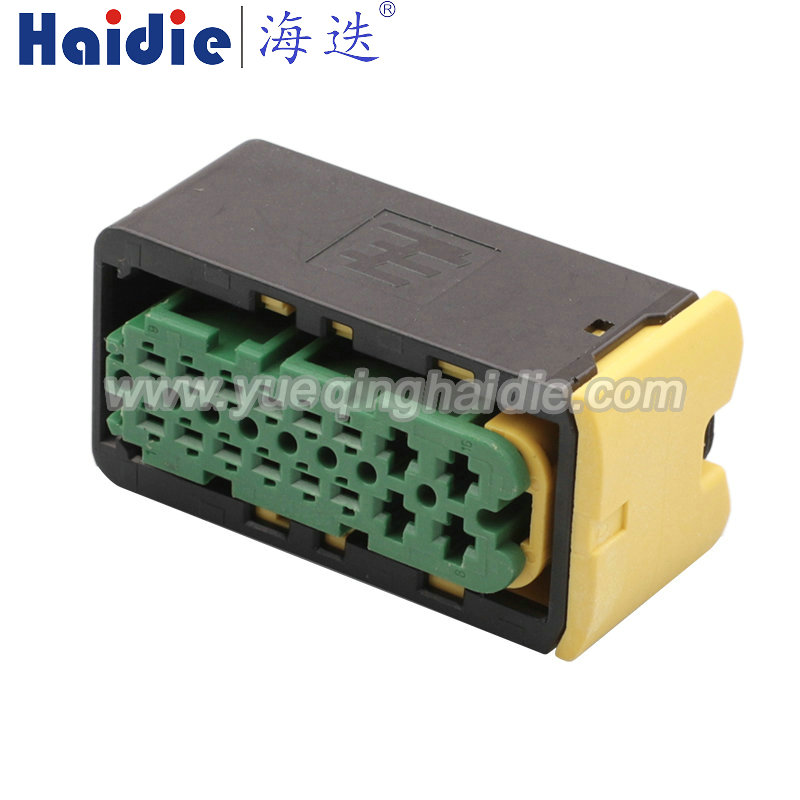 3-1564337-1 16 Rectangular Connectors - Housings Receptacle Green