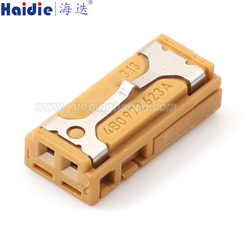 4B0972623A / 1-1534028-2 / 1534027-2, 2pin, female, brown, Automotive Wire Harness Connector