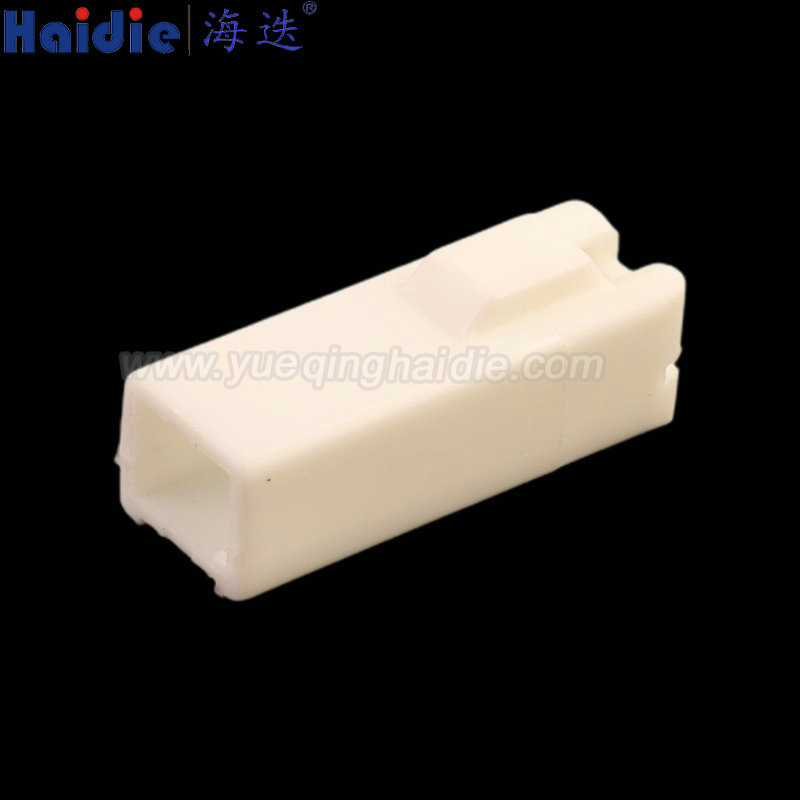 HD017B-6.3-21, 1pin, female, white, Automotive Wire Harness Connector Plastic Housing Plug