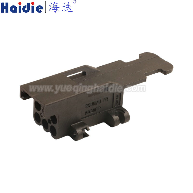 SMS6PIP, 6pin, male, black, waterproof, Automotive Wire Harness Connector Plastic Housing Plug