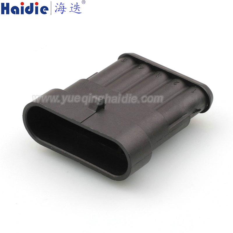 282107-1 5 Pin Waterproof Male Connector Rubber Boot & Cover Cap for 1.8mm Plug 282107-1