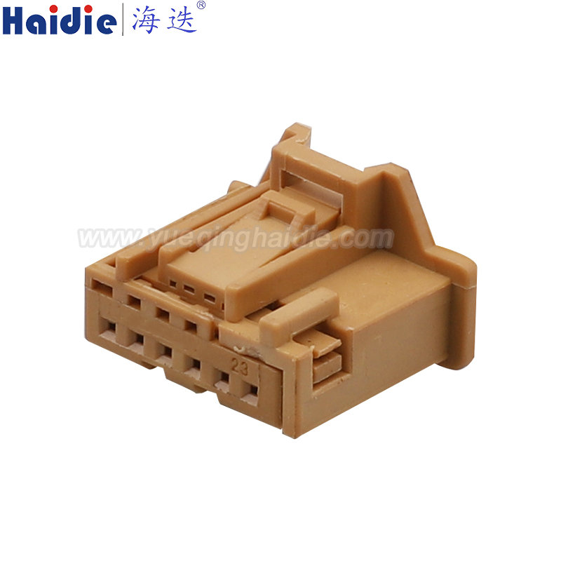 HD064Y-0.6-21BR 6 Pin Brown Mirror Adjustment, Reading Light & AC Air Vent Adjustment Connector