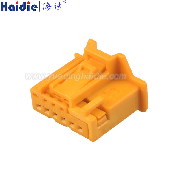 HD064Y-0.6-21Y 6 Pin Yellow Auto AC Evaporator Blower Motor Connector, AC Blower Motor Plug