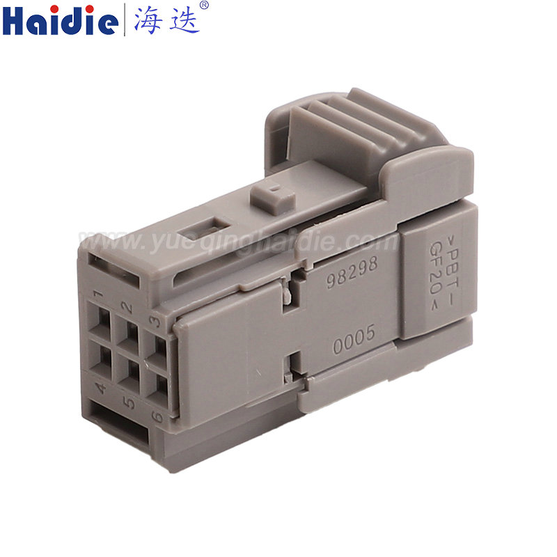 98298-0005 6 Pin Copper  Automotive Wire Harness Connector Plastic Housing Plug with Matching Terminals