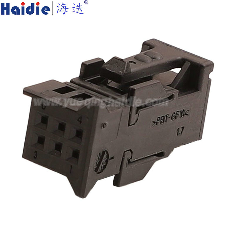 1719360-1 6 Pin Copper Female Automotive Wire Harness Connector Plastic Housing Plug with Matching Terminals