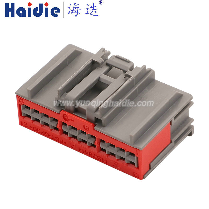 1-1452839-5 Haidie 24 Pin Copper Female Automotive Wire Harness Connector Plastic Housing Plug with Matching Terminals