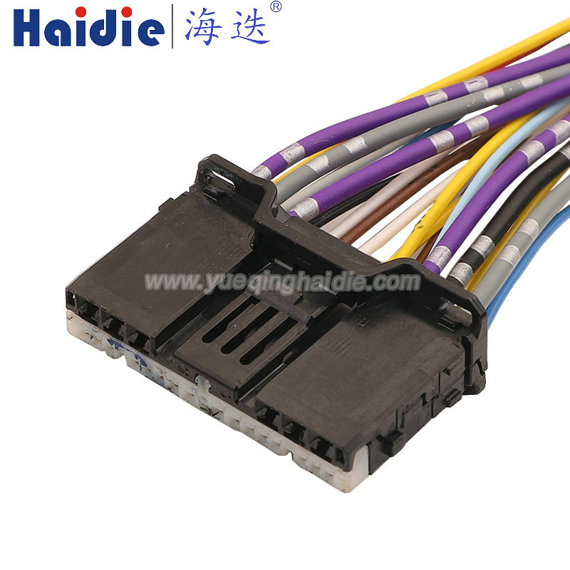 1-1903886-1 Haidie 16 Pin Copper Female Automotive Wire Harness Connector Plastic Housing Plug with Matching Terminals