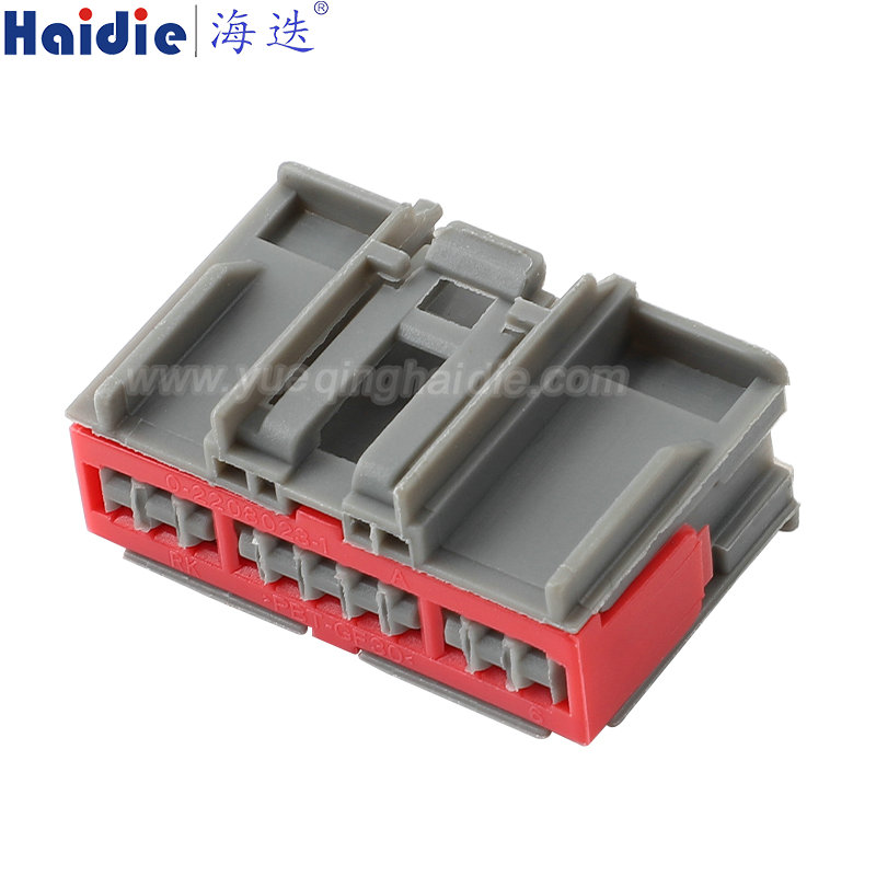 1-2208022-3 Haidie 22 Pin Female Automotive Wire Harness Connector Plastic Housing Plug with Matching Terminals