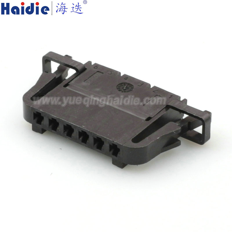 3B0972706/1747251-1 Haidie 6 Pin Female Automotive Wire Harness Connector Plastic Housing Plug with Matching Terminals