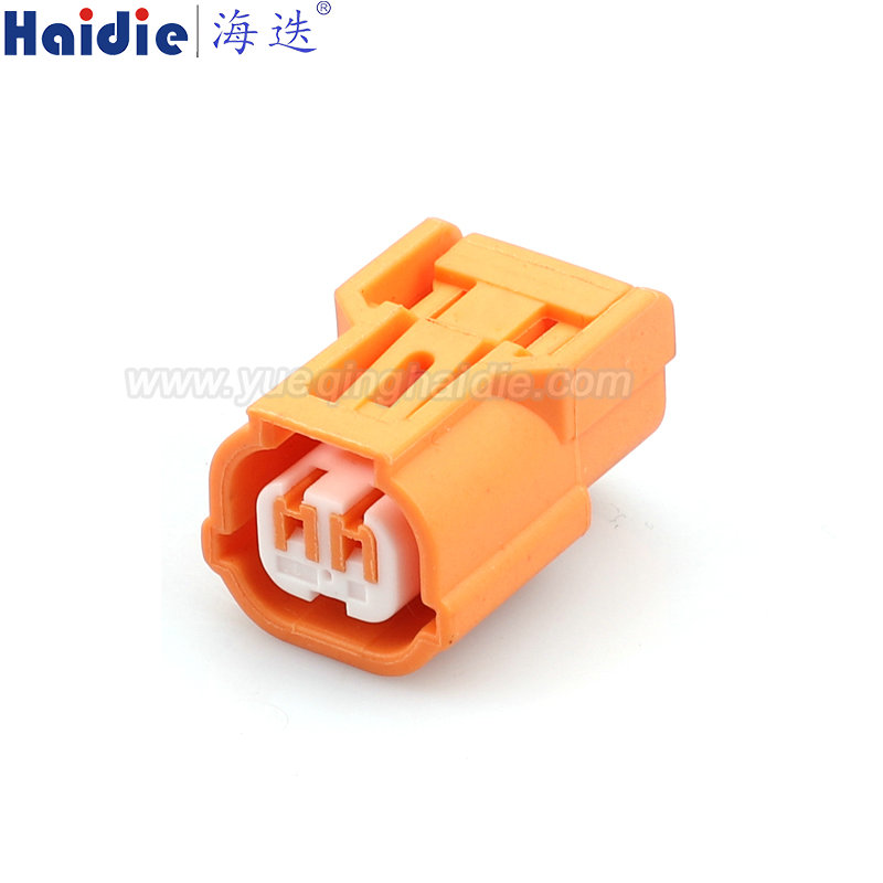 HD021A-1-21O, 2pin, female, waterproof, orange, bulb holder socket connector